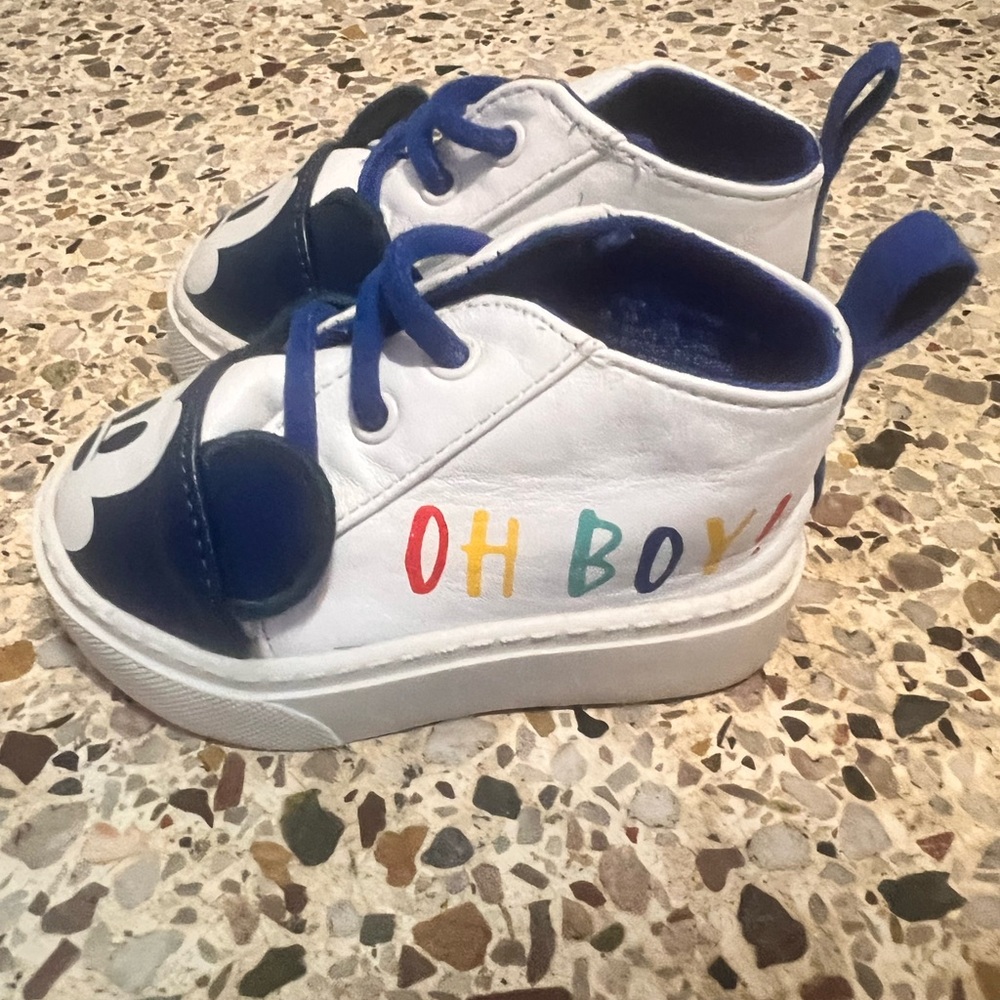 Disney Mickey Mouse Walking Canvas Slip on Infant 6/12 M Sneakers Tennis Shoes